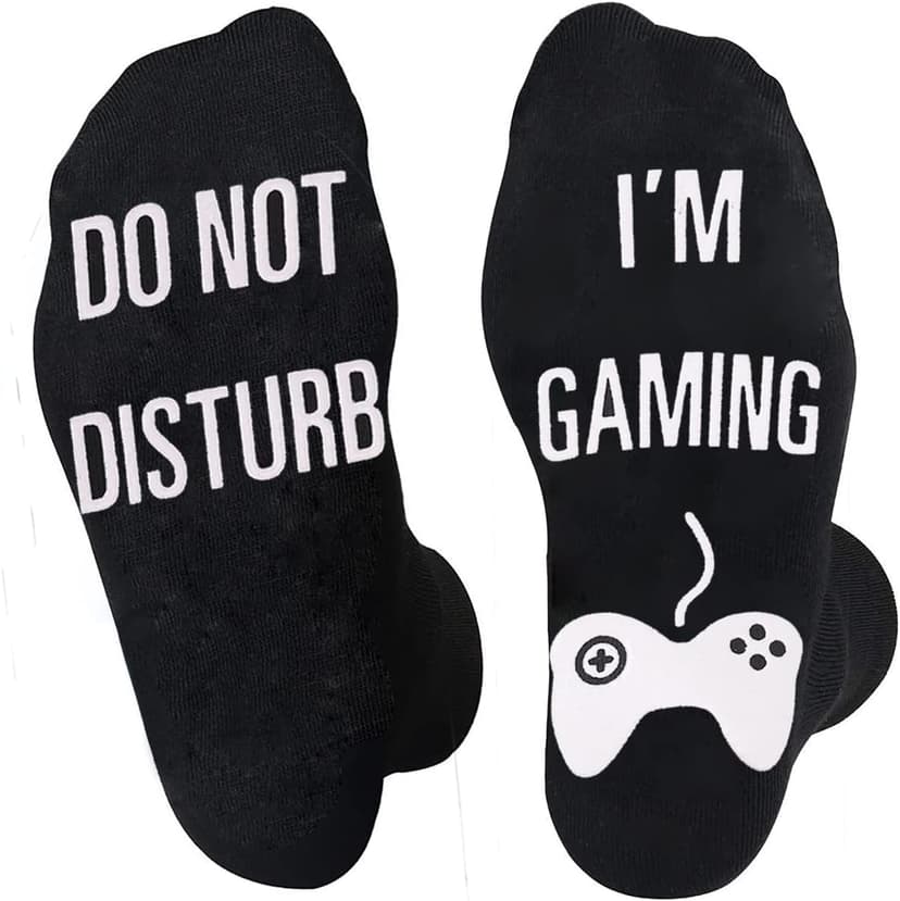 NDLBS Funny Christmas Gifts Novelty Gaming Socks Christmas Stocking Stuffers for Men Teens Boys Kids Him Adult Xmas Gifts