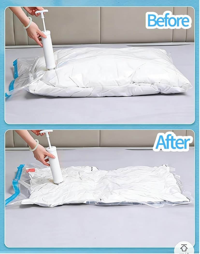 Vacuum Storage Bags for Travel and Home,Space Saver Bags for Clothes,(with Electric Pump and Hand Pump, Large,2(40 * 60) 2(50 * 70) 2(60 * 80) 2(80 * 100))