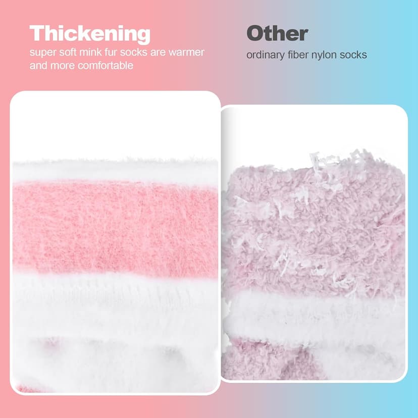 FilmHOO Fuzzy Socks for Women Cozy Fluffy Warm Socks Birthday Christmas Gifts for Women Mom Valentines Day Gifts for Her