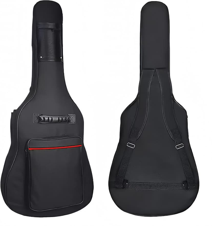 38inch Wood Acoustic Guitar, 6 Steel-String Acoustic Guitar With Guitar Bag, Elementary Tutorial of Folk Guitar for Beginners and Adults. (Black)