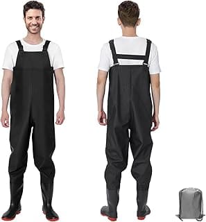 YAOYAO LAND Fishing Waders with Boots for Men Waterproof Wader PVC Waterproof Wader Ideal for Fly Fishing