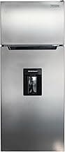 Frigidaire Platinum Fridge Freezer Combo, 7.5 cu. ft. Capacity Apartment Size Fridge with Freezer, Built-in Water Dispenser, Quicksilver