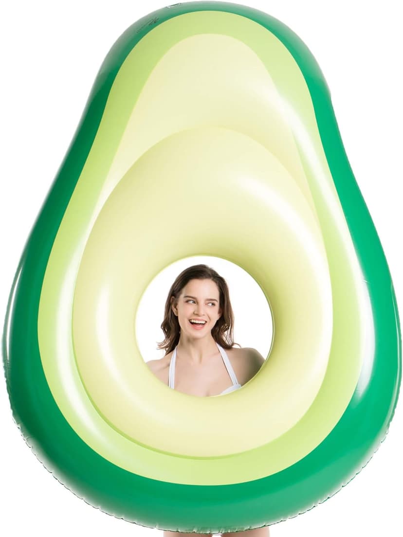 Jasonwell Inflatable Avocado Pool Float Floatie with Ball Water Fun Large Blow Up Summer Beach Swimming Floaty Party Toys Lounge Raft for Adults (XL)