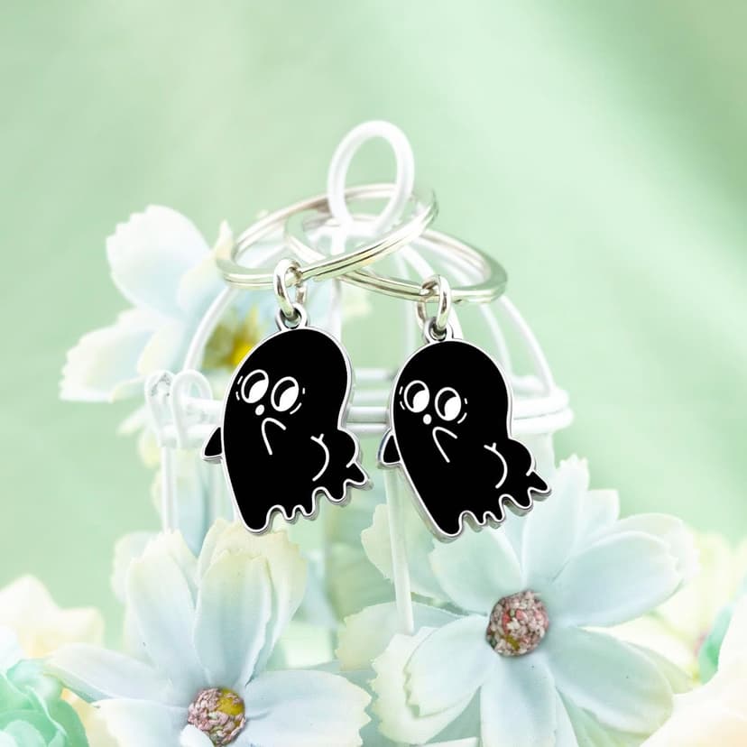 Cute Halloween Gifts Ghost Keychain Boo Basket Stuff Halloween Themed Gifts Boo Basket Gift Ideas Funny Friend Gift for Women Bestie Sisters Friendship Present