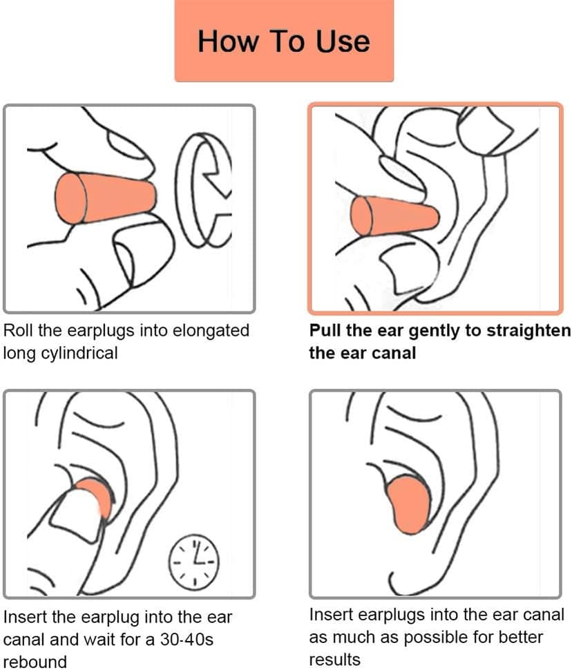 Quality Foam Earplugs 200 Pair - 32dB Noise Cancelling Soft High Decibel Ear Plugs for Noise Reduction Ear Protection Construction Loud Music Shooting Guns Work Safety Hearing Protection Ear Plugs