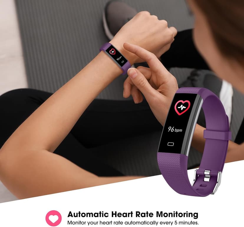 Fitness Tracker with Heart Rate Blood Oxygen Monitor, Activity Tracker Sleep Monitor Health Tracker, Smart Watch Pedometer Step Calories Counter, Fitness Watches for Men Women