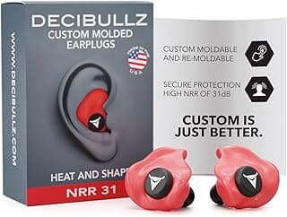 Decibullz - Custom Molded Earplugs, 31dB Highest NRR, Comfortable Hearing Protection for Shooting, Travel, Work and Concerts
