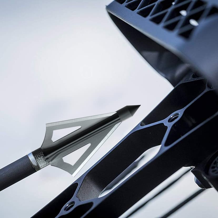 Hunting Broadheads, 12PK 3 Blades Archery Broadheads 100 Grain Screw-in Arrow Heads Arrow Tips Compatible with Traditional Bows and Compound Bow