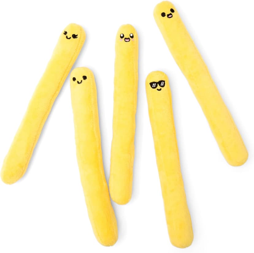 Emotional Support Fries by Relatable, Cuddly Stuffed Animals and Toys, Squishy Toys and Plushies, Great Gift Ideas for Loved Ones of All Ages, Includes 5 Plushies with Carrying Basket