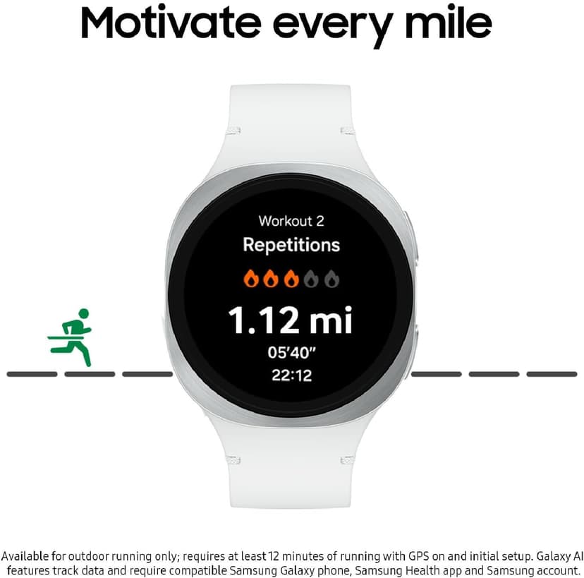 Samsung Galaxy Watch 8 (2025) 44mm Bluetooth Smartwatch, Cushion Design, Fitness Tracker, Sleep Coaching, Running Coach, Energy Score, Heart Rate Tracking, Graphite [US Version, 2 Yr Warranty]