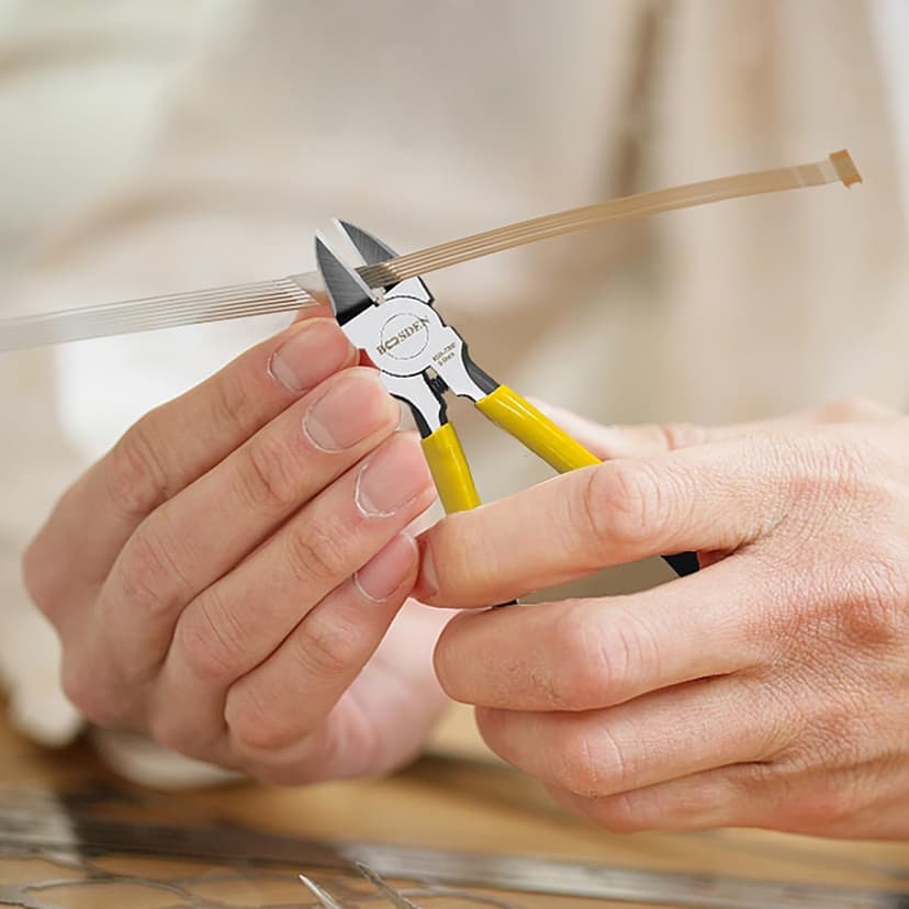 Spring Loaded Flush Cutter Dike for Crafting, Artificial Flower Jewelry Making, Flush Cut Plier Floral Wire Cutter Dyke Snip BOOSDEN Wire Cutter 6.5 inch Cutting Pliers Diagonal Cutter Metal Snipper B08ZCHYGN7