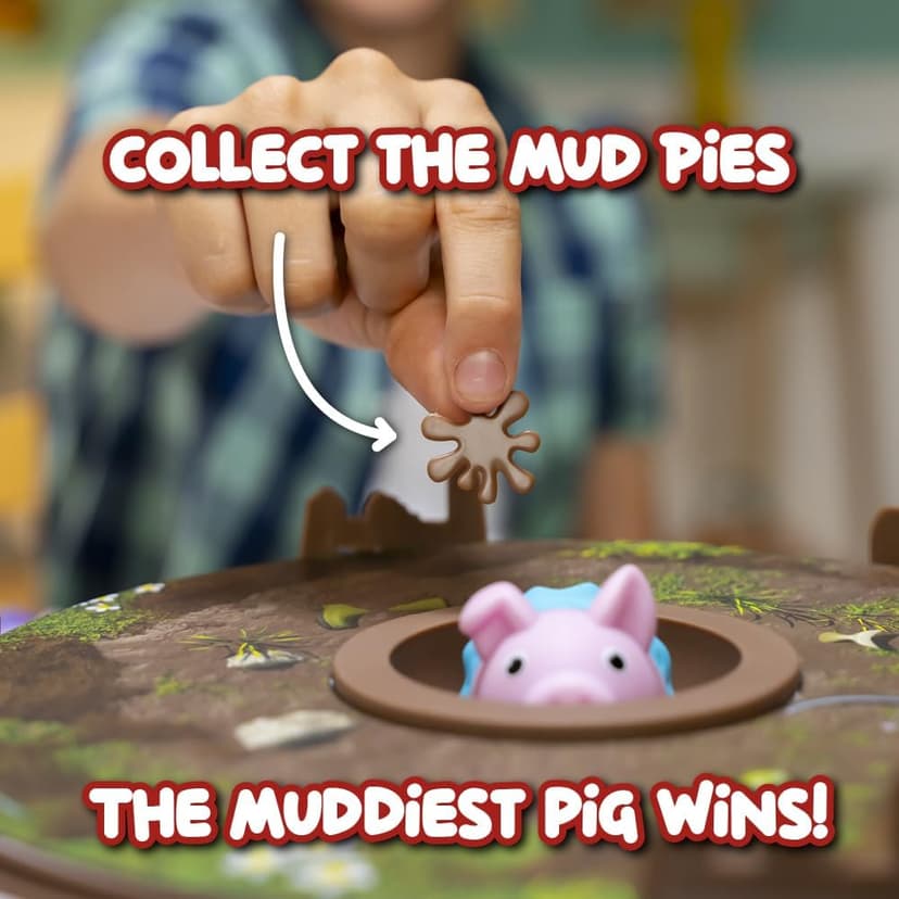 Pigs on Trampolines Board Games – Family Game, Kids Games, Multi-Player, Board Games for Family Night, Preschool Toys, The Muddiest Pig Wins The Game, Hand-Eye-Coordination Game, Ages 6+