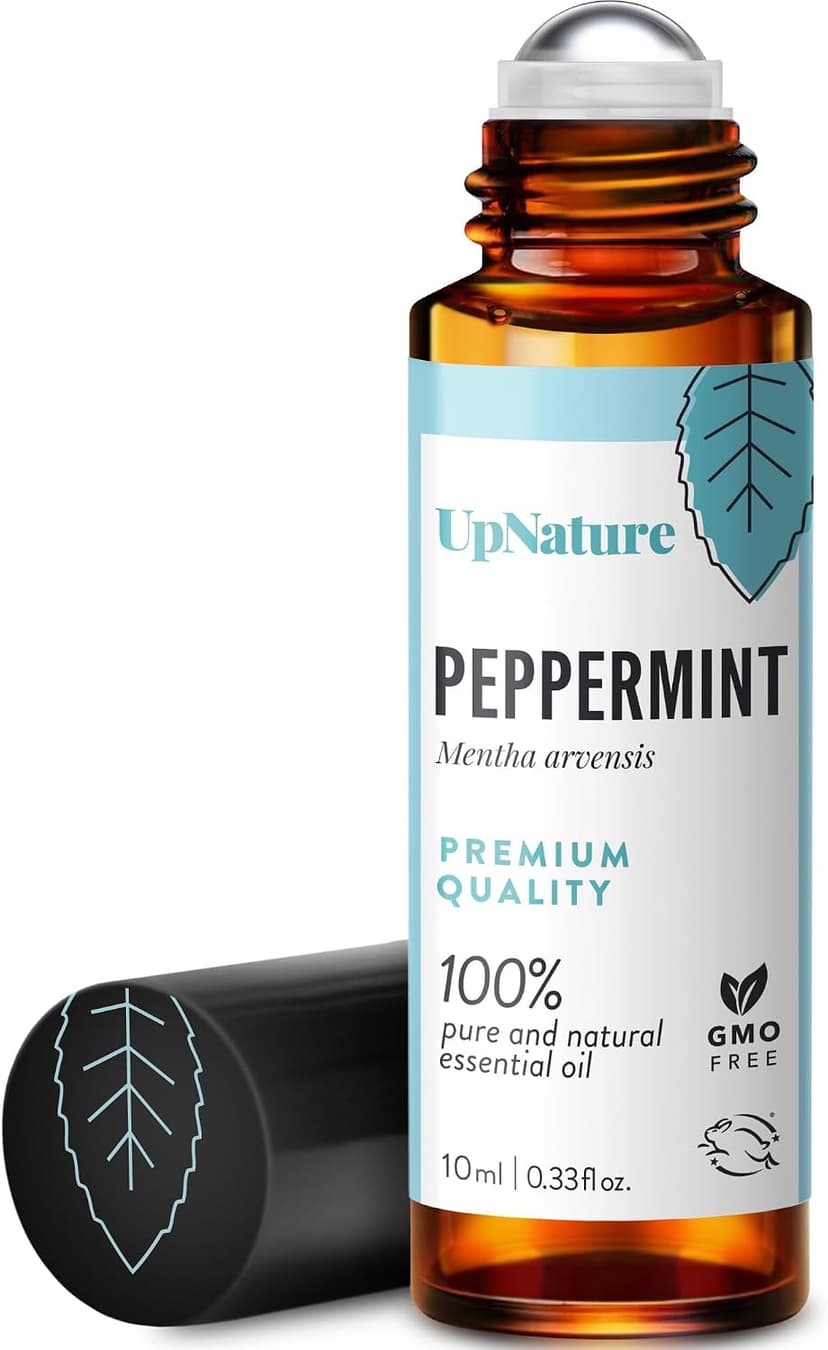 100% natural peppermint essential oil roll-on for nausea, morning & motion sickness relief - pregnancy essentials, chemo UpNature Peppermint Oil Roll On for Pregnancy Nausea & Morning Sickness B07JDX322C