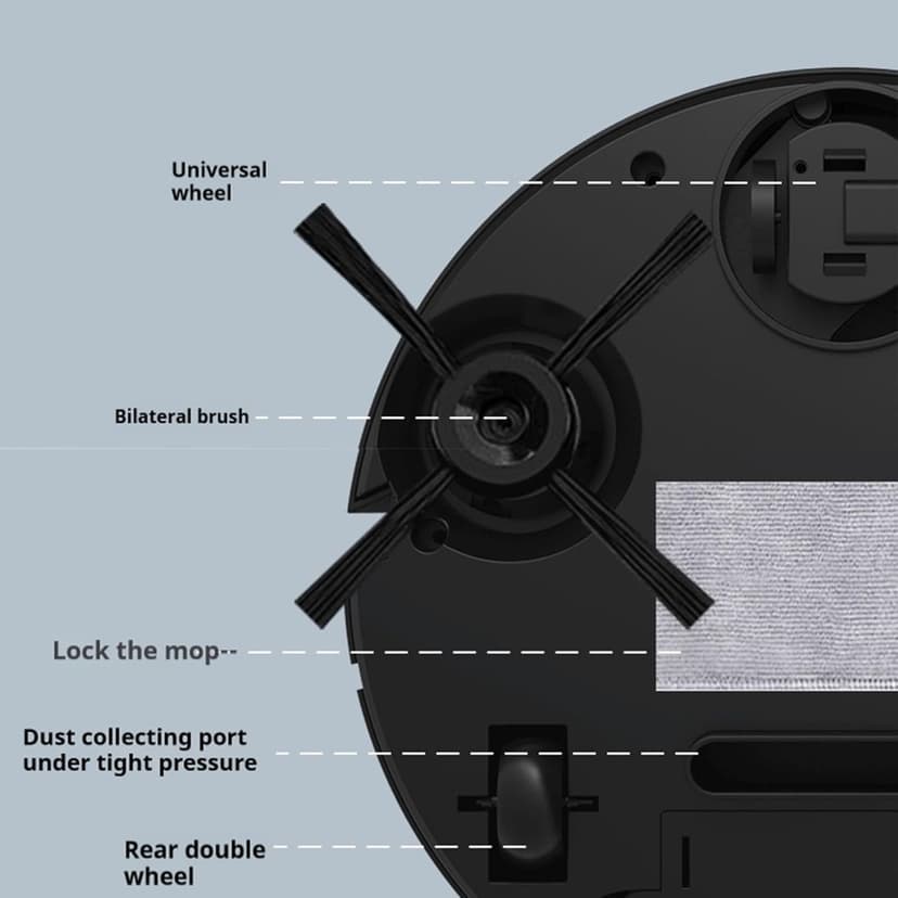3-in-1 Self-Emptying Robot Vacuum and Mop, Auto Mop & Vacuum for Hardwood Floors & Carpets, Handles Pet Hair