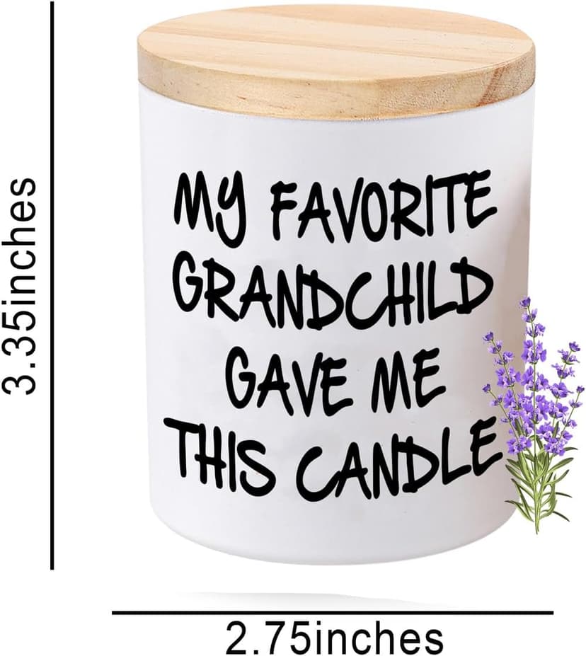 BFJLIFE Gifts for Grandma Grandpa Funny Novelty Unique Christmas Fathers Day Birthday Gifts for Grandpa Grandma Grandparents Lavender Scented Soy Candle