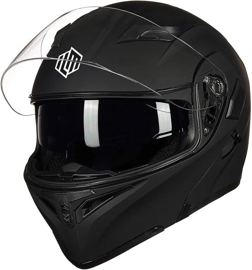 ILM Motorcycle Dual Visor Flip up Modular Full Face Helmet DOT Model 902/902L
