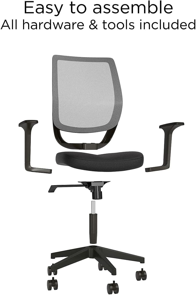 Staples Ergonomic Task Chair, Mesh, Ergonomic, Adjustable Height, Swivel