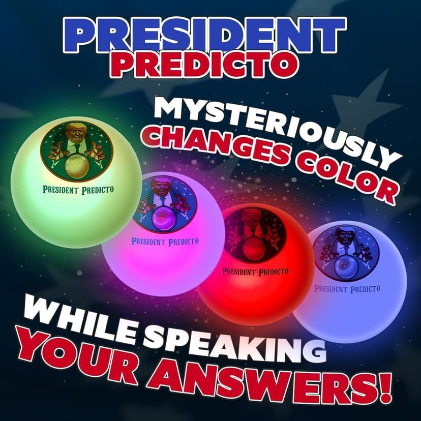 Talking President Predicto - Donald Fortune Teller Ball - Ask Crystal Ball Question & Hear Trump's Real Voice - Makes for Unique Halloween Party Favors & White Elephant Gifts