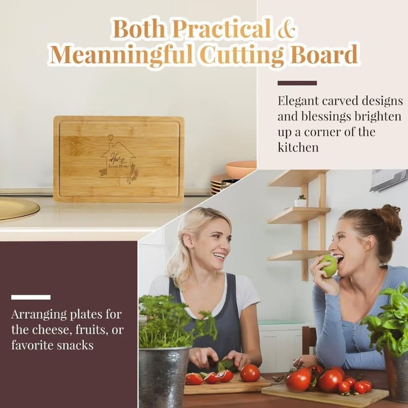 Synhonty New Home Gift Ideas Basket, 11 Pcs: Bamboo Serving Board, Wooden Decoration, Soy Candle, Towels & More - White