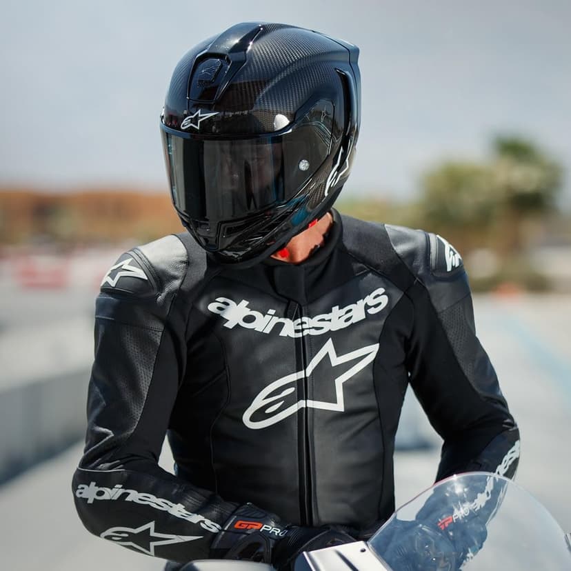 Alpinestars Supertech R10 Solid Helmet, Carbon Shell, CE-Certified, Advanced Ventilation & Fit