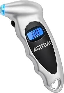 AstroAI Digital Tire Pressure Gauge 0-150PSI Calibrated to ANSI B40.7 +/-1PSI, Accurate in 0.1 Increments, 4 Units for Car Truck Bicycle with Backlight LCD, Silver