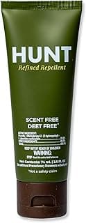 Hunt Insect Repellent Lotion, DEET-Free, Scent-Free, 20% Picaridin, 14-Hour Protection, Non-Greasy, Gun-Safe, Equipment-Safe