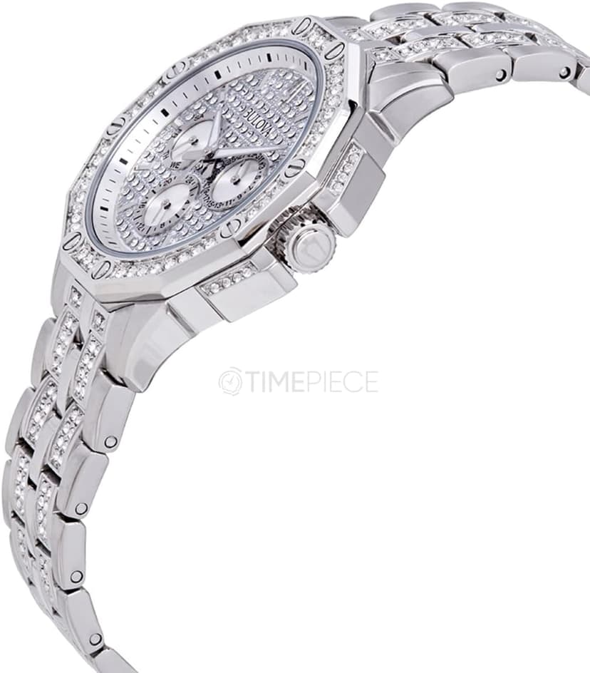 Bulova Men's Crystal Octava Chronograph Quartz Watch, Pave Crystal Dial
