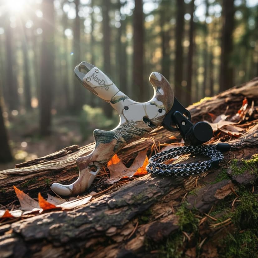 Archery Bow Release for Compound Bow, 4-Finger Adjustable Sensitivity Thumb Release Aid, 360° Rotatable Head for Hunting and Target Practice (Camouflage)