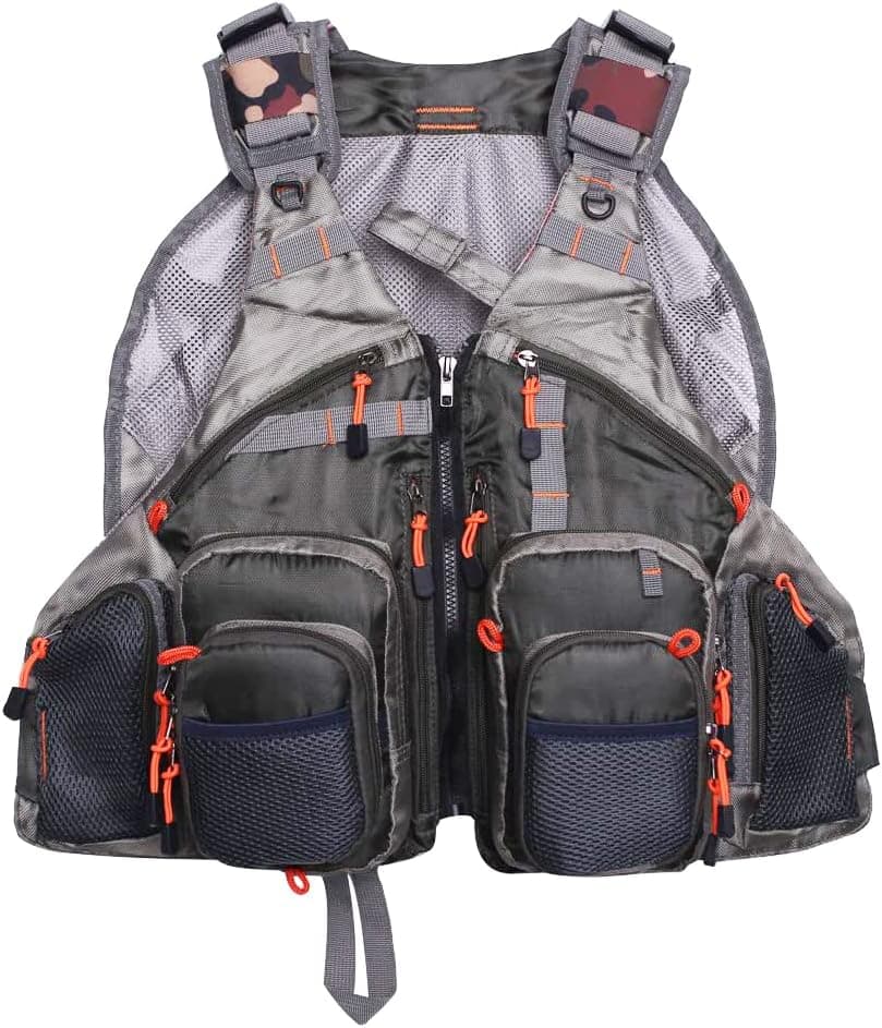 Raprance Fly Fishing Vest Backpack - Adjustable Lightweight and Quick-Dry, with 17 Pocketsfor Trout Bass Saltwate