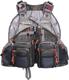 Raprance Fly Fishing Vest Backpack - Adjustable Lightweight and Quick-Dry, with 17 Pocketsfor Trout Bass Saltwate