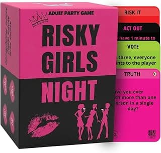 Risky Girls Night | Girls Night Games for Adults: 150 Spicy Questions and Hilarious Dares | Fun Party Game for Adults Perfect for Galentines, Bachelorette, & Birthday Parties