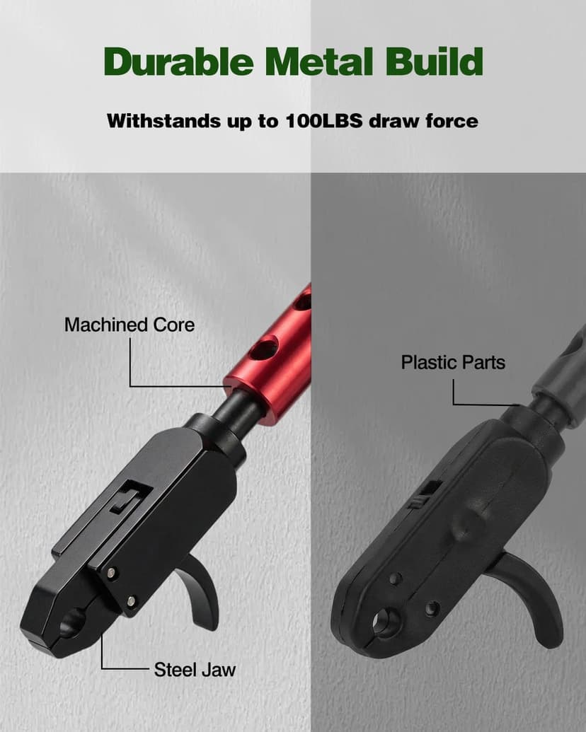 NovaSpark Archery Wrist Release Aid for Compound Bow – Auto-Closing Jaws & 3-Stage Adjustable Length | Smooth Caliper Trigger | Comfortable Strap for Youth & Adults Target Practice, Hunting