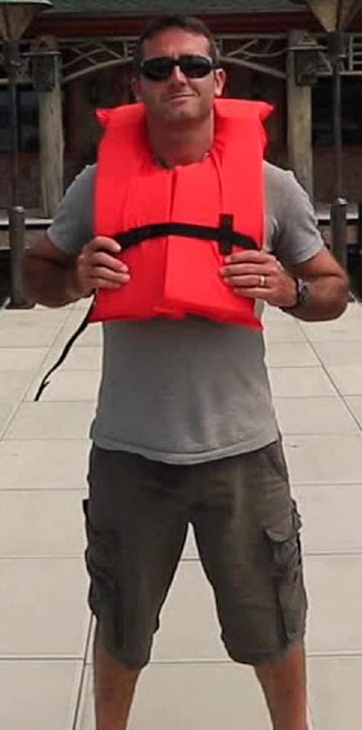 6 Pack Coast Guard Approved Life Jackets. High Visibility Color Type II Keyhole Life Vest in Classic May West Style. Compliance Flotation Device