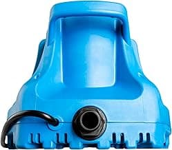 Little Giant APCP-1700 115-Volt, 1/3 HP, 1745 GPH, Automatic, Submersible, Swimming Pool Cover Pump with 25-Ft. Cord, Light Blue, 577301