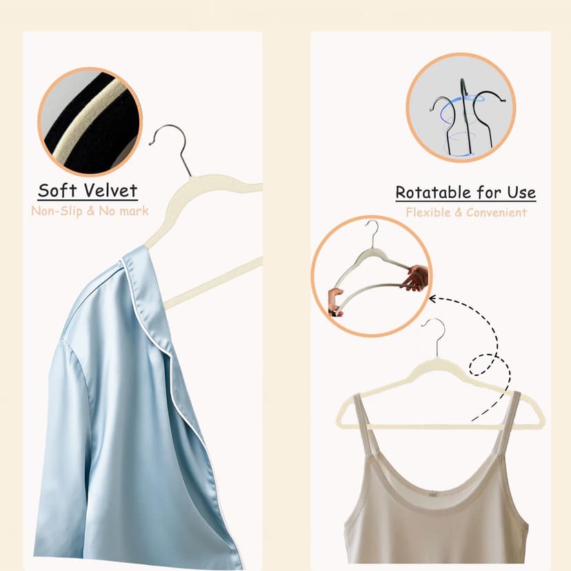 Urby Extra Wide Hangers for Plus Size Clothes, Ganchos para Colgar Ropa,21 Inch Super Plus Size Hangers Ideal for XL, XXL Shirts, Coats, Dresses, Etc. Velvet. Black. 24pk.