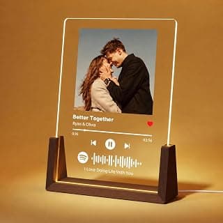 Custom Spotify Plaque, Personalized Acrylic Song Plaque with Photo, Custom Music Picture Frame, Customized Gifts for Boyfriend Girlfriend Husband Wife B0GY8ZQG4P