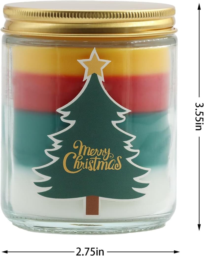 Christmas Candles - Christmas Gifts for Women, Aromatherapy Candle for Home Scented, Natural Soy Wax Vanilla Scented Candles