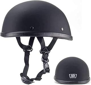 Small and Light Ultra-Thin Beanie DOT Approved Low Profile Open Face Half Helmets for Men Women,Adult Retro German Motorcycle Helmet for Cruiser Moped