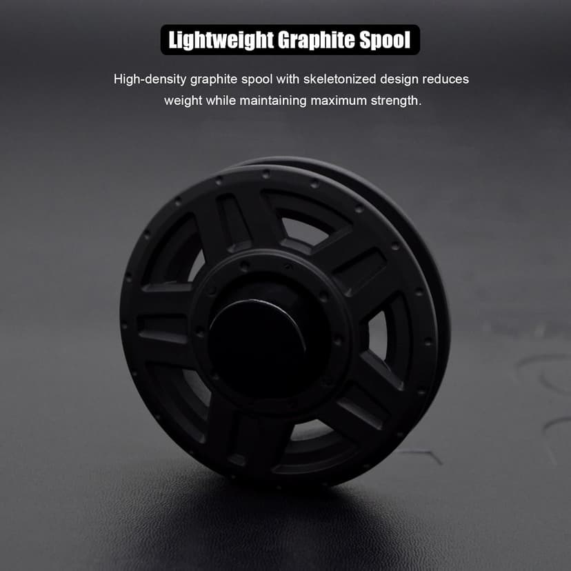 Inline Ice Fishing Reel, Lightweight Graphite Body and Spool, Instant Anti-Reverse, 2.5:1 Gear Ratio, Sensitive Trigger System for One-Handed Operation, Hardwater Fishing for Beginners