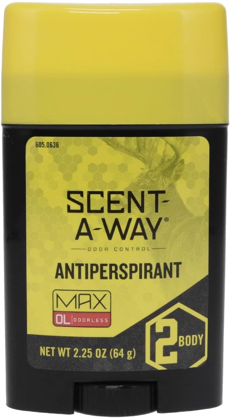 Hunters Specialties Scent-A-Way MAX Odorless Antiperspirant for Hunters, Trappers, Anglers, and Campers, 2.25 Oz