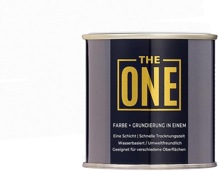 THE ONE All-In-One Paint & Primer - White Gloss, 84.5 Fl Oz/2.5 Liter | 1 Coat Formula | Easy Indoor & Outdoor Decorating for Home & Garden Walls, Floors & Furniture | Water-Based & Low VOC