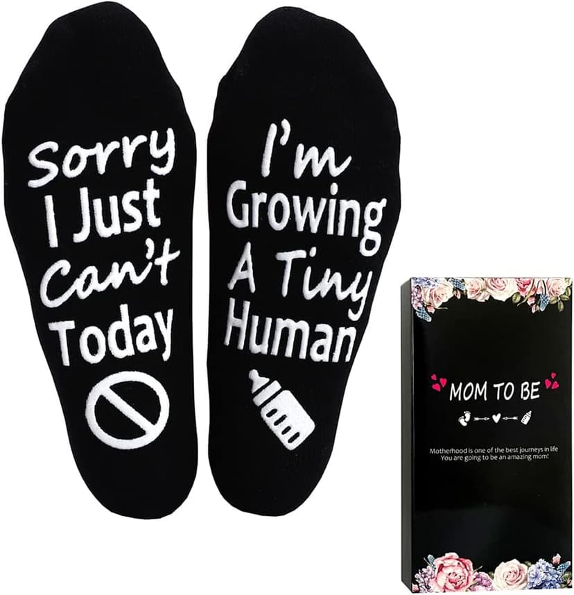 Pregnancy New Mom To Be Gift Growing a Tiny Human Socks Gifts For Pregnant Women Mother's Day