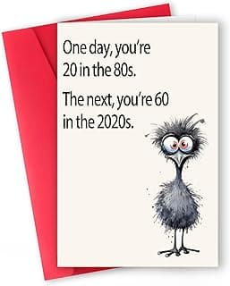 Funny 60th Birthday Card for Women Men, Unique 60th Birthday Gift for Mom, Dad, Friends – Hilarious 60th Birthday Decorations for Him or Her, Cool Card Gift for 60 Year Old Woman or Man