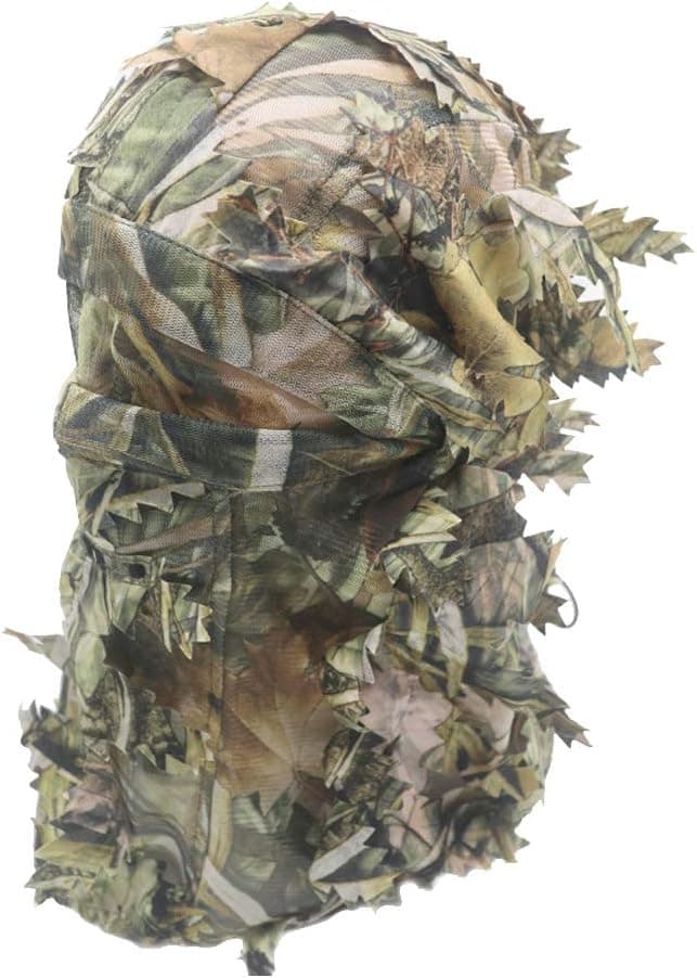 EAmber Ghillie Camouflage Leafy Hat 3D Full Face Mask Headwear Turkey Camo Hunter Hunting Accessories