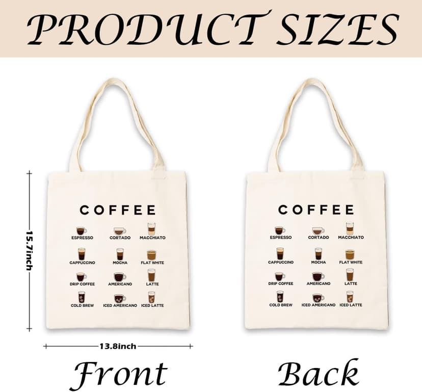 Canvas Tote Bag Aesthetic for Women,Reusable Canvas Cute Shoulder Bag for Grocery, Shopping, Beach & Daily Use B0DGKVR1DY