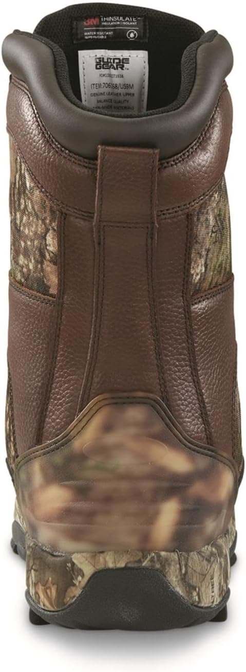 Guide Gear Leather Hunting Boots for Men Monolithic Extreme Waterproof Insulated, 2,400-gram Thinsulate Ultra