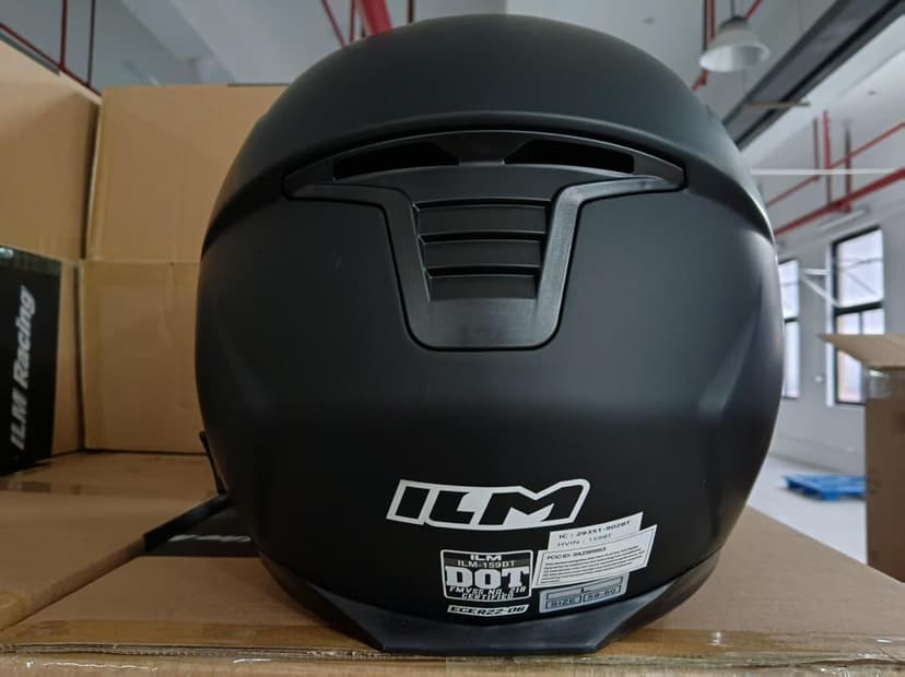 ILM 159BT Bluetooth Modular Motorcycle Helmet 2-3 Riders Intercom Full Face Flip up Casco DOT with Face Mask (MatteBlack, L)