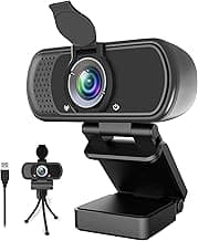 Webcam HD 1080p ,Live Streaming HD Camera with Stereo Microphone, PC Desktop or Laptop USB Webcam with 110 Degree View Angle, for Switch 2,Video Calling, Recording, Conferencing, Streaming, Gaming