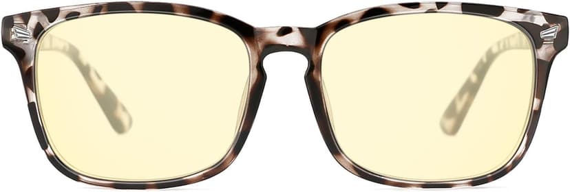TIJN Gaming Glasses Blue Light Blocking Glasses for Women Men Nerd Eyeglasses Screen Fatigue Anti UV Glare (Leopard(Gaming Glasses))