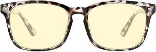TIJN Gaming Glasses Blue Light Blocking Glasses for Women Men Nerd Eyeglasses Screen Fatigue Anti UV Glare (Leopard(Gaming Glasses))